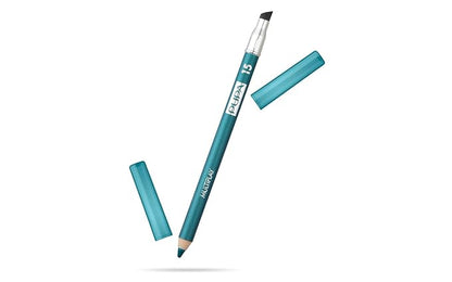 Pupa Milano Multiplay Eye Pencil - Creamy, Blendable Eyeliner With Smudge Tip - Create Long Wearing, Glamorous Intensity - Smooth, Lasting Color Liner For Waterline Or Lid - 15 Blue Green - 0.04 Oz