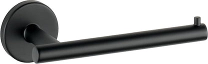 Delta Trinsic (1-Pack) Toilet Paper Holder Matte Black Tissue Roll Holder for Bathroom Organization and Storage Single Post Toilet Tissue Holder Wall Bathroom Accessories 75950-BL