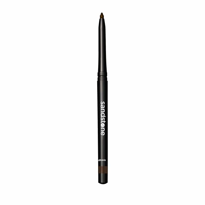 Waterproof Eyeliner Pencil - Vegan Hypoallergenic for Sensitive Eyes - Smudge Proof Gel Makeup (Brown)