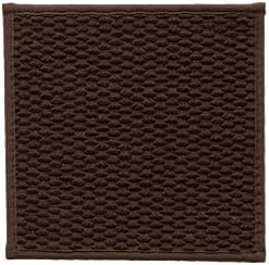 Small Bathroom Rugs, Non Slip Washable Bath Rugs Super Absorbent Bathroom Rug Thin Quick Dry Low Pile Bath Mats, Brown 12"x12"