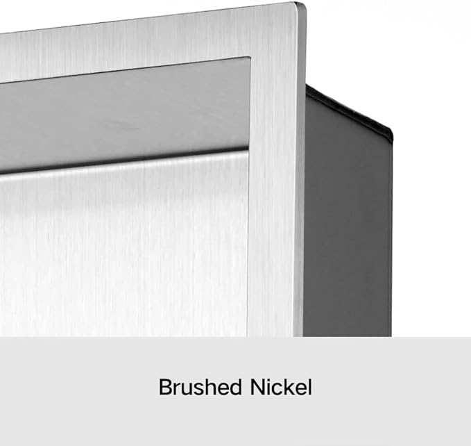 Shower Niche, 12"x12" No Tile Needed, The Insert Storage Rectangle Single Shower Shelf is Easy to Install, Stainless Steel, Brushed Nickel