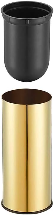 BGL Toilet Brush Holder Gold, Stainless Steel 304 Gold Round Freestanding Toilet Bowl Brush and Holder for Bathroom