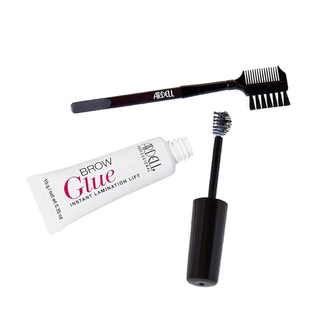 Ardell Brow Glue ?€? Clear Eyebrow Gel for Instant Lamination Lift with Styling Brush, All day Extreme Hold Brow Gel for Fluffy Defined Brows, 0.35 oz