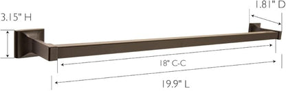 Design House 539205 Wall-Mounted Millbridge Bath Accessories, 18-inch Towel Bar, Oil Rubbed Bronze