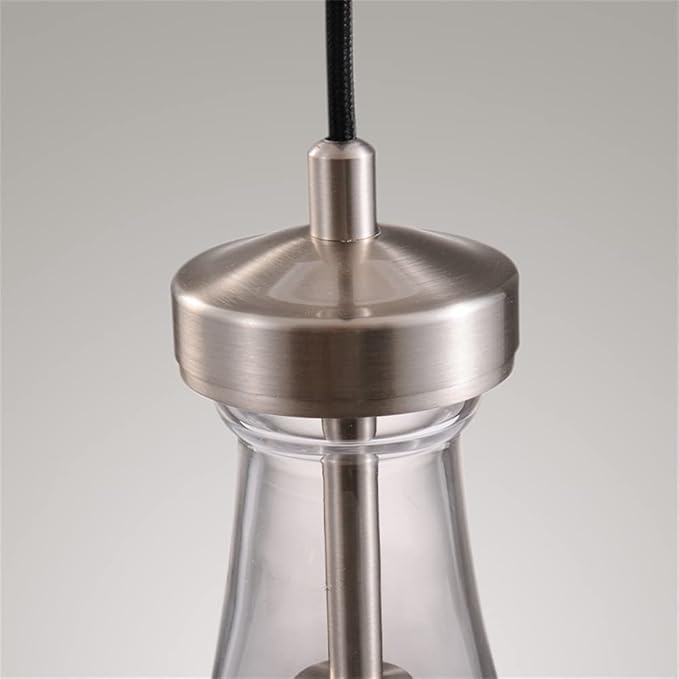 Raindrop Pendant Lights Set of 3, Modern Pendant Lights Kitchen Island 3 Pack, Brushed Nickel Island Light, Pendant Light for Bedroom Bathroom, Chandelier for Living Room Hallway