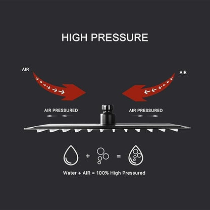 Oil Rubbed Bronze Shower Faucet Set Bathroom Luxury Rainfall Shower System with Rain Shower Head Single Function Shower Trim Kit with Rough-in Valve