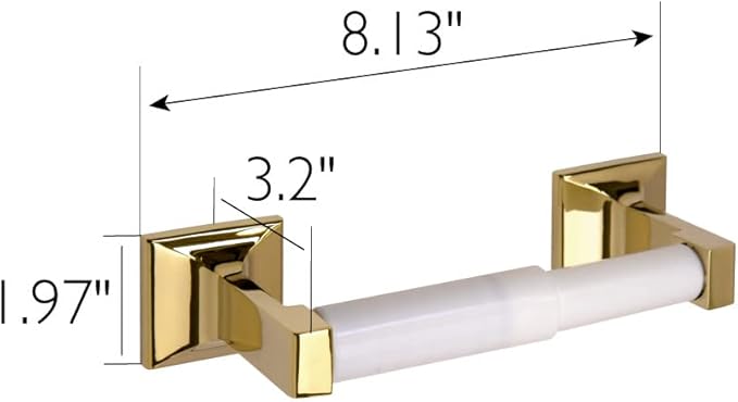 Design House 533299 Millbridge Classic Toilet Paper Holder for Bathroom Polished Brass