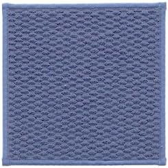 Small Bathroom Rugs Non Slip Washable Bath Rugs Super Absorbent Bathroom Rug Thin Quick Dry Low Pile Bath Mats, Denim Blue 12"x12"