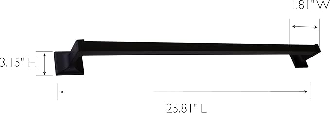 Design House 544577 Millbridge Modern 24-inch Towel Bar for Bathroom Bedroom Closet or Kitchen Matte Black