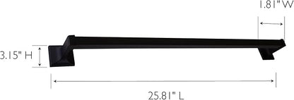 Design House 544577 Millbridge Modern 24-inch Towel Bar for Bathroom Bedroom Closet or Kitchen Matte Black