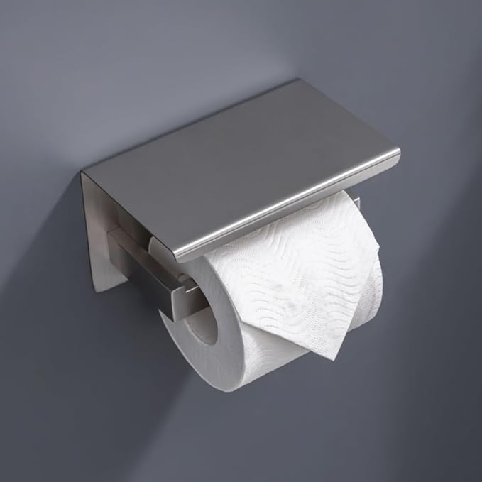 10-Piece Bathroom Hardware Set - Brushed Nickel SUS304 Stainless Steel Wall-Mounted Towel Bar, Holder & Racks, 23.6 Inch