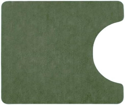 Toilet Rug, Thin Toilet Rugs U Shaped Washable Non Slip Absorbent Quick Dry Low Pile Toilet Mat, 20"x24" U Shape Sage Green