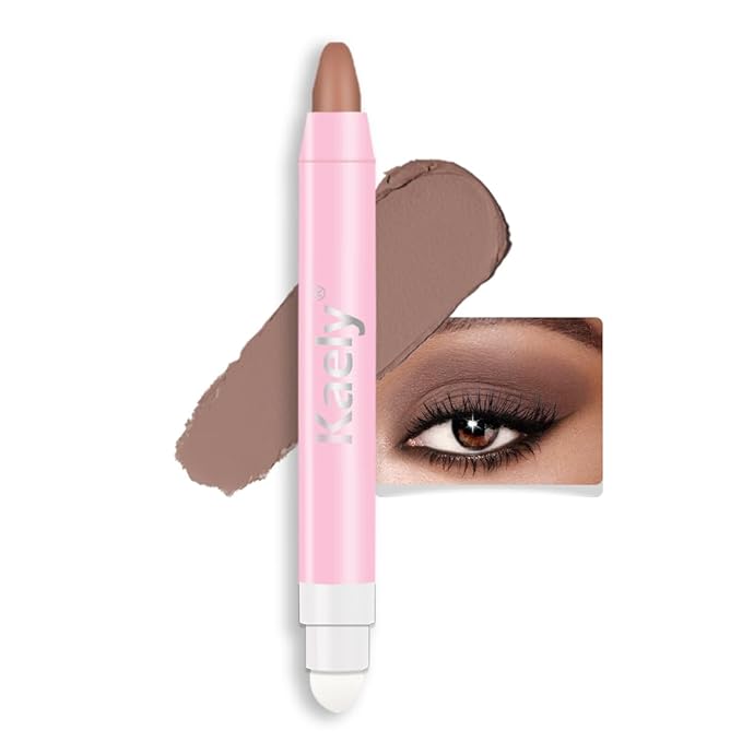 evpct 1Pcs Stone Matte Cream Eye Shadow Brightener Sticks for Eyes Waterproof Pigmented, Double Ended Cream Eyeshadow Stick Pencil Pen with Applicator, Eye Shadow Palette Highlighter Makeup 22