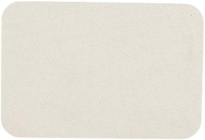 White Bath Mat, Bathroom Rugs Non Slip Washable Thin Absorbent Quick Dry Bath Mat Fits Under Door Bathroom Floor Mat Perfect for Bath, Shower, or Sink 16"x24" White