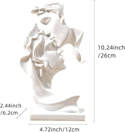 Couples Kiss Sculpture,Abstract Art Couple Sculpture Home Furnishing Resin Statue Decoration Romantic Statue Used for Home Decoration, Wedding, Gift.