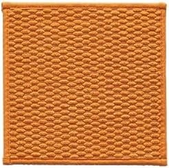 Small Bathroom Rugs Non Slip Washable Bath Rugs Super Absorbent Bathroom Rug Thin Quick Dry Low Pile Bath Mats, Orange 12"x12"