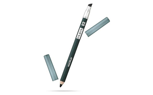 Pupa Milano Multiplay Eye Pencil - Creamy, Blendable Eyeliner With Smudge Tip - Long Wearing, Glamorous Intensity - Smooth And Lasting Color Liner For Waterline Or Lid - 02 Electric Green - 0.04 Oz
