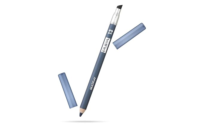 Pupa Milano Multiplay Eye Pencil - Creamy, Blendable Eyeliner With Smudge Tip - Create Long Wearing, Glamorous Intensity - Smooth And Lasting Color Liner For Waterline Or Lid - 13 Sky Blue - 0.04 Oz