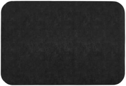 Black Bath Mat, Bathroom Rugs Non Slip Washable Thin Absorbent Quick Dry Bath Mat Fits Under Door Bathroom Floor Mat Perfect for Bath, Shower, or Sink 24"x60" Black