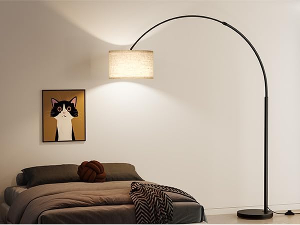 SUNMORY 82" Tall Arc Floor Lamp, Large Floor Lamp for Dinning/Bedrooms-Corner Lamp for Office