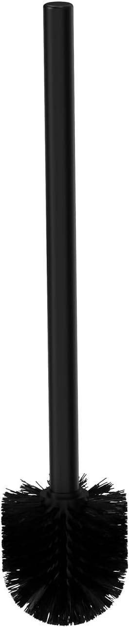 Toilet Brush and Holder Set Toilet Bowl Brush Stainless Steel Automatic Toilet Bowl Cleaner Brush with Durable Bristle Head Toilet Cleaning Brush for Bathroom 2 Pack Set Black