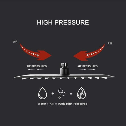 Oil Rubbed Bronze Shower Faucet Set Bathroom Rainfall Shower System with Stainless Steel Metal Shower Head Single Function Shower Trim Kit with Rough-in Valve