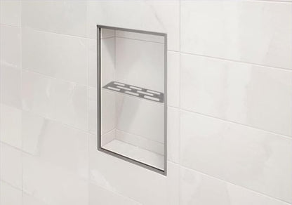 Shower Niche Shelf for 12 Inch Tile Prefab Niches, Fits 1/8 inch Grout Lines, Brushed 304 Stainless Steel