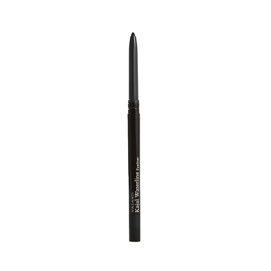 VASANTI Kajal Waterline Eyeliner Pencil - Long-lasting, Waterproof, Smudge-proof, Safe for Sensitive Eyes, Waterline Eye Liner - Opthalmologist Approved and Tested (Intense Black)