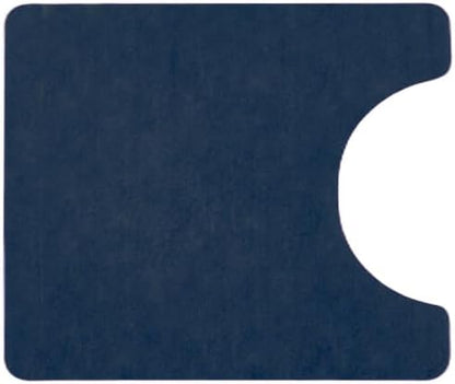Toilet Rug, Thin Toilet Rugs U Shaped Washable Non Slip Absorbent Quick Dry Low Pile Toilet Mat, 20"x24" U Shape Navy Blue