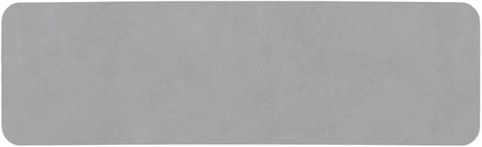 Bathroom Mat Quick Dry, Bathroom Rugs Non Slip Washable Thin Absorbent Bath Mat Fits Under Door Bathroom Floor Mat Perfect for Bath, Shower, or Sink 17"x59" Light Grey