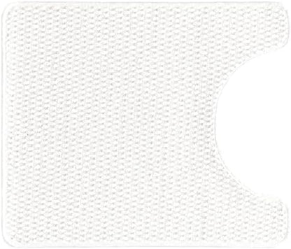 Toilet Rug, Thin Toilet Rugs U Shaped Washable Non Slip Absorbent Quick Dry Low Pile Toilet Mat, White 20"x24" U Shape
