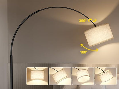 SUNMORY 82" Tall Arc Floor Lamp, Large Floor Lamp for Dinning/Bedrooms-Corner Lamp for Office
