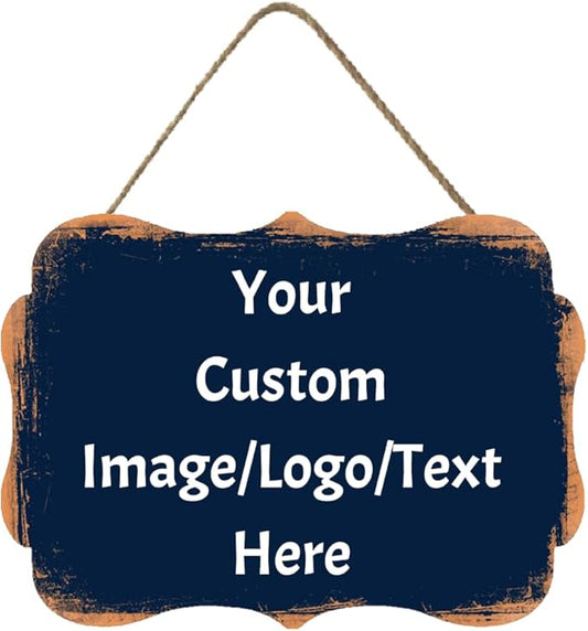 Personalized Custom Wooden Signs with Any Text Name for Home Door Man Cave Bar Family Farmhouse Decorative Home Kitchen Rustic Wall Decor