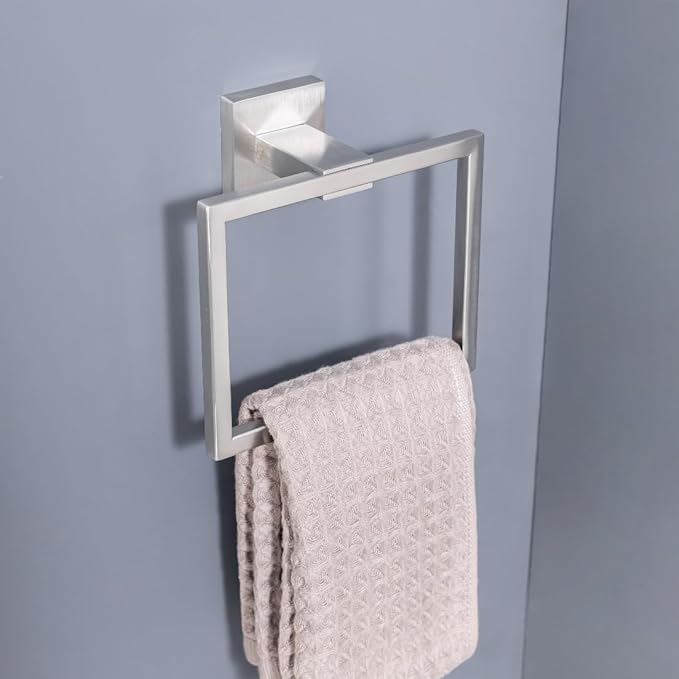 10-Piece Bathroom Hardware Set - Brushed Nickel SUS304 Stainless Steel Wall-Mounted Towel Bar, Holder & Racks, 23.6 Inch