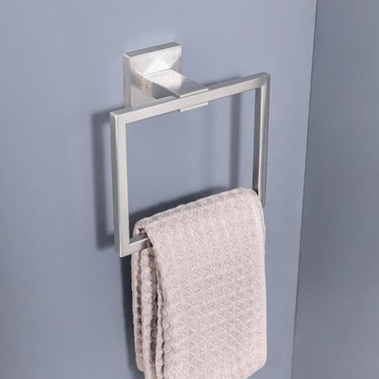 10-Piece Bathroom Hardware Set - Brushed Nickel SUS304 Stainless Steel Wall-Mounted Towel Bar, Holder & Racks, 23.6 Inch