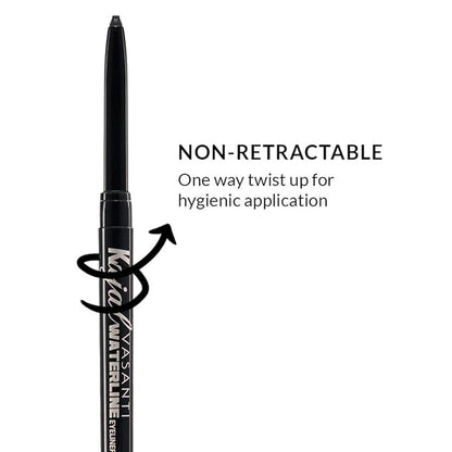 VASANTI Kajal Waterline Eyeliner Pencil - Long-lasting, Waterproof, Smudge-proof, Safe for Sensitive Eyes, Waterline Eye Liner - Opthalmologist Approved and Tested (Ice Blue)