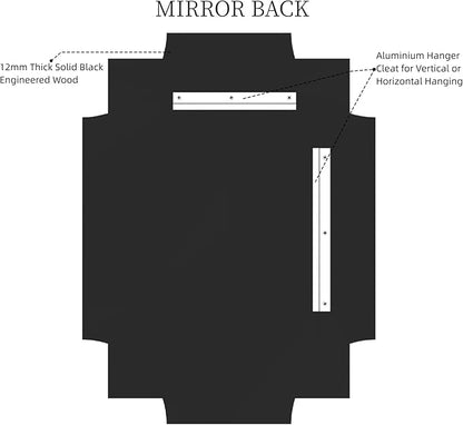 Kelly Miller Large Gold Decorative Mirror for Wall, 30"x40" Gold Bathroom Mirror Vanity Wall Mirror Rectangle Mirror Beveled for Master Bath Half Bath Living Room Bedroom Farmhouse Fireplace Hallway