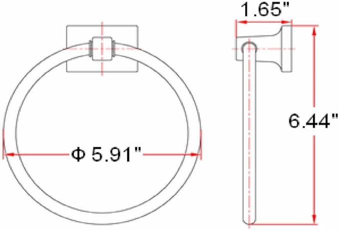 Design House 539163 Millbridge Towel Ring, Satin Nickel