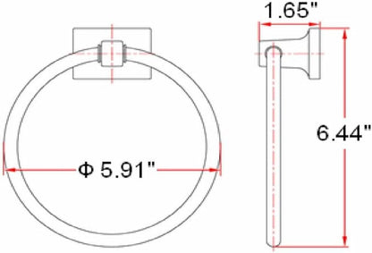 Design House 539163 Millbridge Towel Ring, Satin Nickel