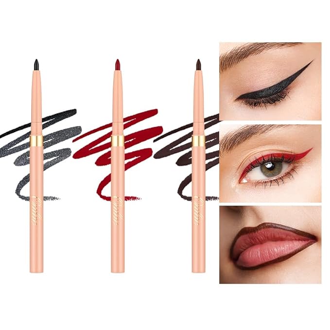 Oulac Waterproof Eyeliner Pencil Set - Smooth and Creamy, Retractable Eye Makeup for Precision Application, Vegan & Cruelty-Free