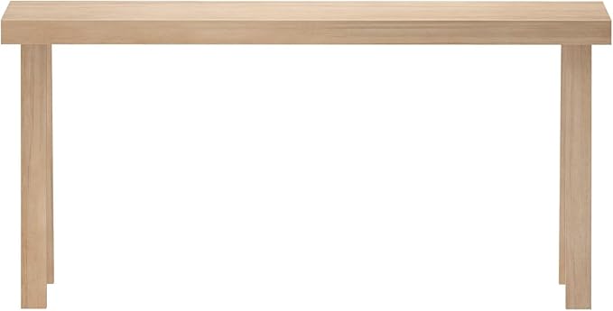 Plank+Beam Solid Wood Console Table, 66 Inch, Sofa Table, Narrow Entryway Table for Hallway, Behind The Couch, Living Room, Foyer, Easy Assembly, Blonde