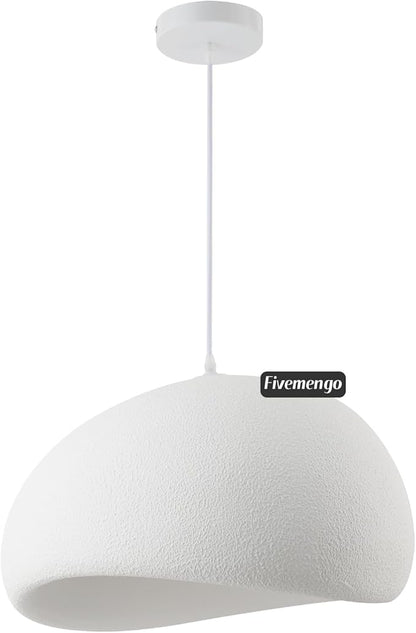 15.7in Wabi Sabi Pendant Lights Kitchen Island Lighting Fixture Ceiling Mount White Modern Japanese Lamp Japandi Chandelier for Dining Living Room Hallway Bedroom Restaurant Hanging Lamp