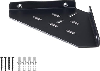 Corner Shelf, 3.0mm Aluminum Alloy Corner Shelf Wall Mounted, for Bathrooms,Offices, Bedrooms,Kitchens,Dorm Rooms and Living Rooms(6 in Black)