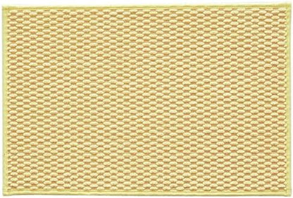 Bathroom Rugs Non Slip Washable, Super Absorbent Thin Bath Mat Small Quick Dry Low Pile Bathroom Rug, Yellow 16"x24"