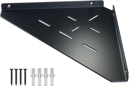 Corner Shelf, 3.0mm Aluminum Alloy Corner Shelf Wall Mounted, for Bathrooms,Offices, Bedrooms,Kitchens,Dorm Rooms and Living Rooms(11 in Black)
