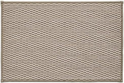 Bathroom Rugs Non Slip Washable, Super Absorbent Thin Bath Mat Small Quick Dry Low Pile Bathroom Rug, Beige 16"x24"