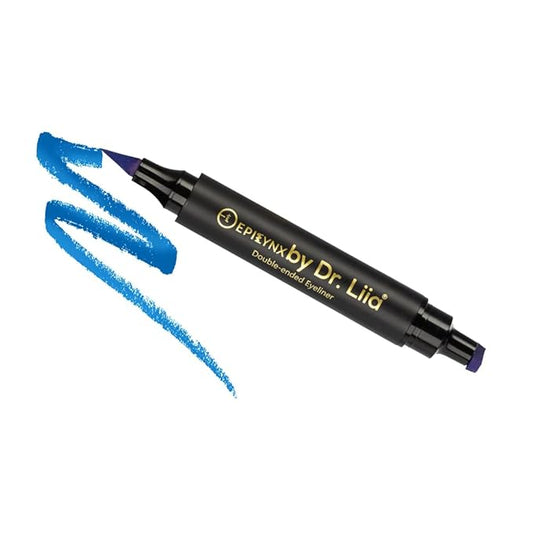 Waterproof Eyeliner - Double-Ended, Long-Lasting Liquid Eyeliner Pen with Precision Tip for Smooth Application - Smudge-Proof, Hypoallergenic, Vegan & Gluten-Free Eye Liner, 2mL Blue