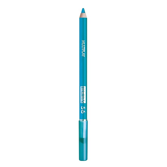 Pupa Milano Multiplay Eye Pencil - Creamy, Blendable Eyeliner With Smudge Tip - Create Long Wearing, Glamorous Intensity - Smooth, Lasting Color Liner For Waterline Or Lid - 56 Scuba Blue - 0.04 Oz