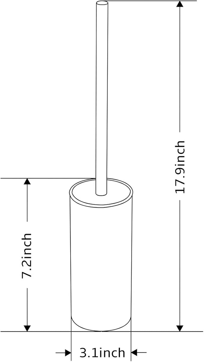 BGL Stainless Steel 304 Black Toilet Bowl Brush and Holder Set Cleaning Tool Holder with Toilet Brush