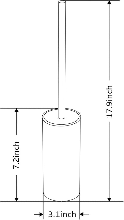 BGL Stainless Steel 304 Black Toilet Bowl Brush and Holder Set Cleaning Tool Holder with Toilet Brush